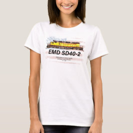 EMD SD40-2 Diesellokomotive. Amerikanische Flagge T-Shirt