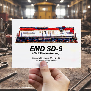 EMD SD-9 USA 250-Jahr-Jubiläums-Erbelokomotive Postkarte