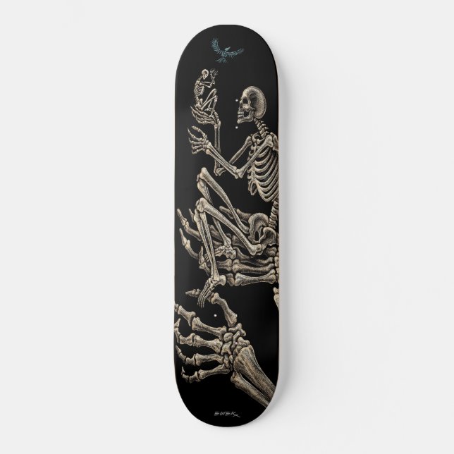Emek "Skeletonbird " Skateboard (Vorderseite)