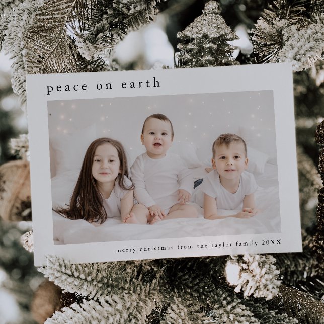 EMELIA Black Family Foto Weltfrieden Weihnachten (EMELIA Black Family Photo Peace On Earth Christmas Holiday Card)