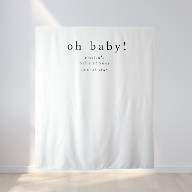EMELIA Boho Simple Foto Prop Baby Dusche Hintergru Wandteppich (EMELIA Boho Simple Photo Prop Baby Shower Backdrop)