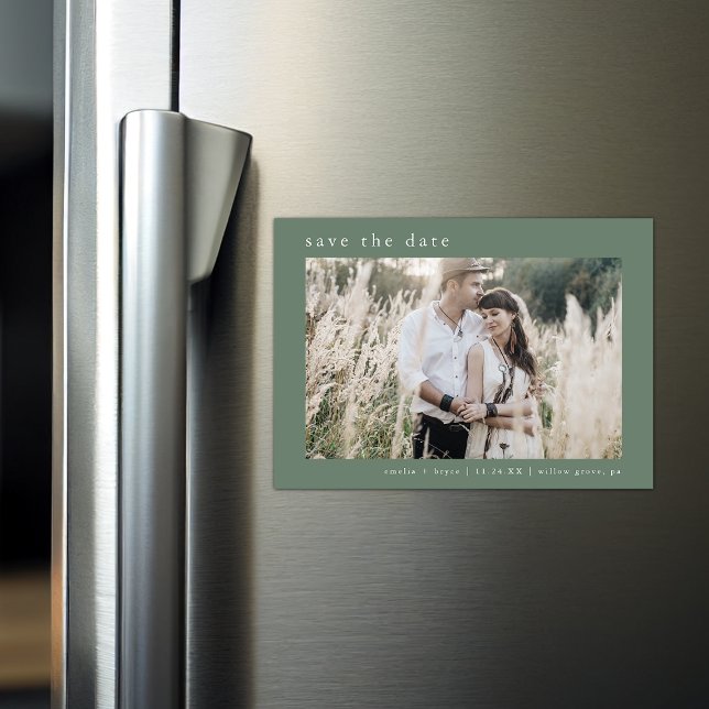 EMELIA Foto Sage Mountain Wedding Save the Date Magneteinladung (EMELIA Photo Sage Mountain Wedding Save the Date Magnetic Invitation)