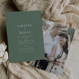 EMELIA Foto Woodland Naturparkplatz Grüne Hochzeit Einladung