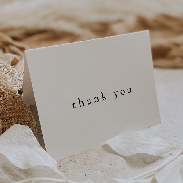 EMELIA geklappt rustikale einfache moderne Boho Ho Dankeskarte (EMELIA Folded Rustic Simple Modern Boho Wedding Thank You Card)