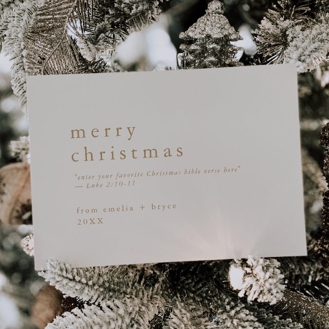EMELIA Gold Easy Bible Verse Religiöse Weihnachten (EMELIA Gold Easy Bible Verse Religious Christmas Holiday Card)