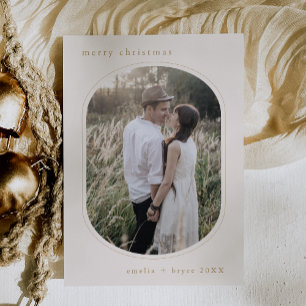 EMELIA Gold Simple Modern Family Foto Weihnachten