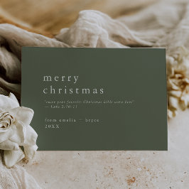 EMELIA Green Easy Bible Verse Religiöse Weihnachte Feiertagskarte