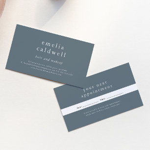 EMELIA Minimal Blue Rustic Small Business Erinneru Terminkarte