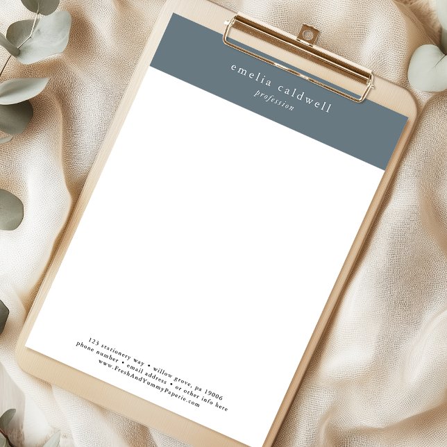 EMELIA Navy Personal Business Beruflich Company Briefbogen (EMELIA Navy Personal Business Professional Company Letterhead)