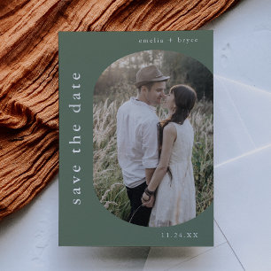 EMELIA Silberfolie Woodland Hochzeit Save the Date Folieneinladung