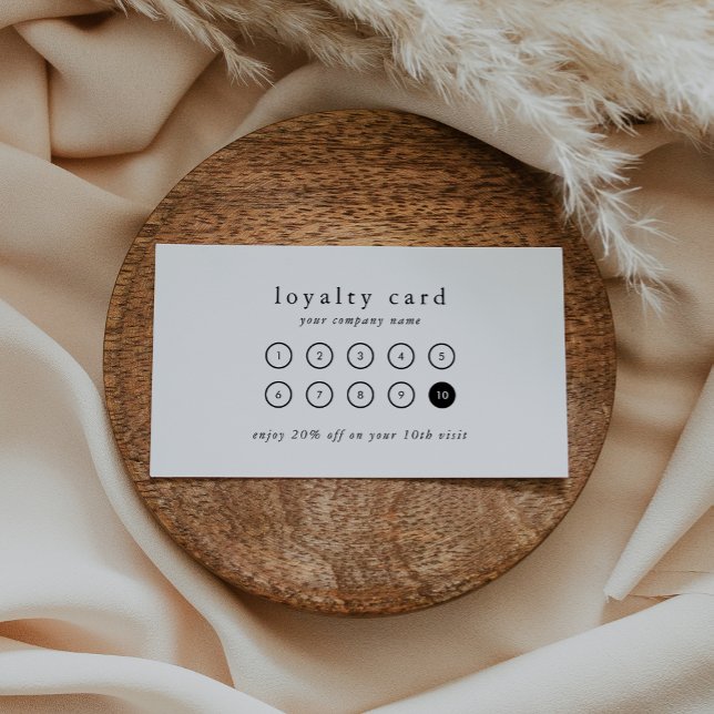 EMELIA Simple Boho Moderne Business Rewards 10 Pun Treuekarte (EMELIA Simple Boho Modern Business Reward 10 Punch Loyalty Card)