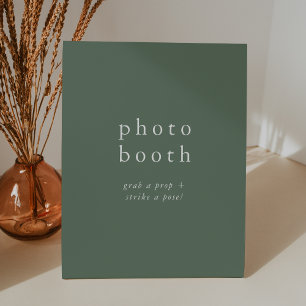 EMELIA Simple Sage Boho Rustic Wedding Foto Stand Sockelschild