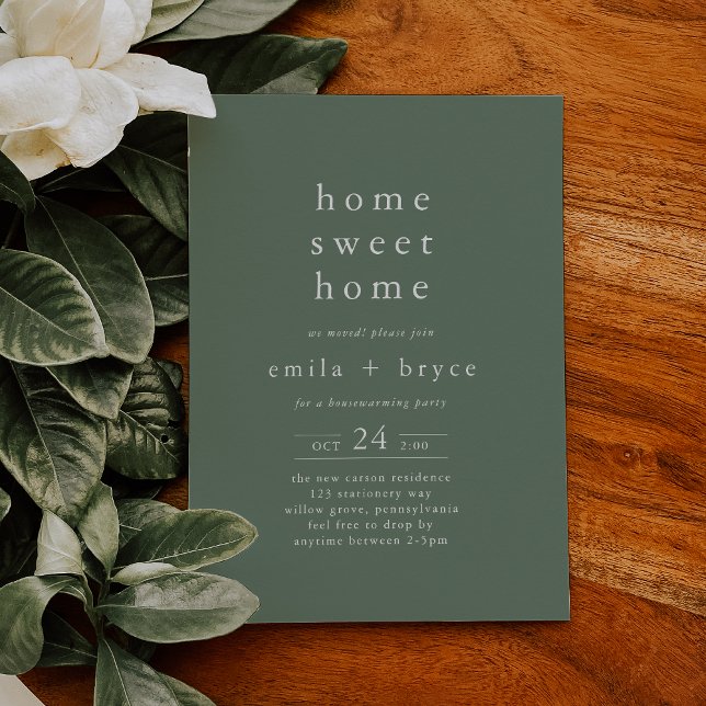 EMELIA Wald Natur Rustikale Waldwärmung Einladung (EMELIA Woodland Nature Rustic Forest Housewarming Invitation)