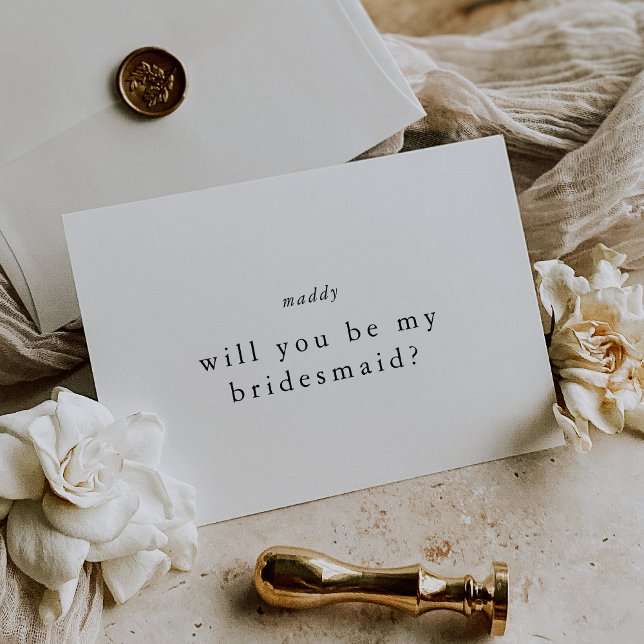 EMELIA wird meine Bridesmaid-Vorschlagskarte sein Einladung (EMELIA Will You Be My Bridesmaid Proposal Cards)