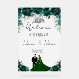 Emerald-Acryl-Hochzeitszeichen Acrylschild