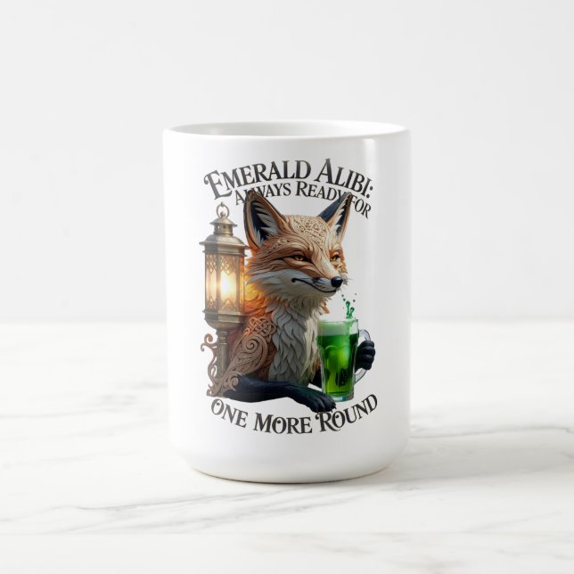 Emerald Alibi Fox Graphic Tee Kaffeetasse (Mittel)