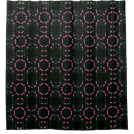 Emerald and Pink Kaleidoscope Duschvorhang