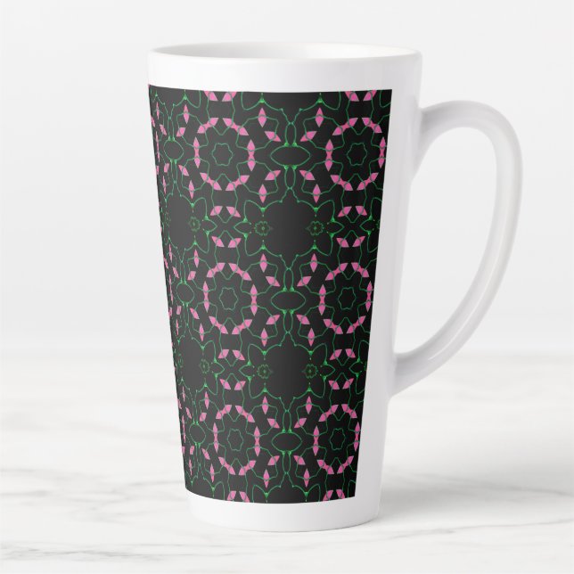 Emerald and Pink Kaleidoscope Milchtasse (Rechts)