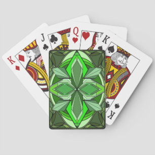 Emerald Art Deco Playing Cards mit grüner Oberfläc Spielkarten
