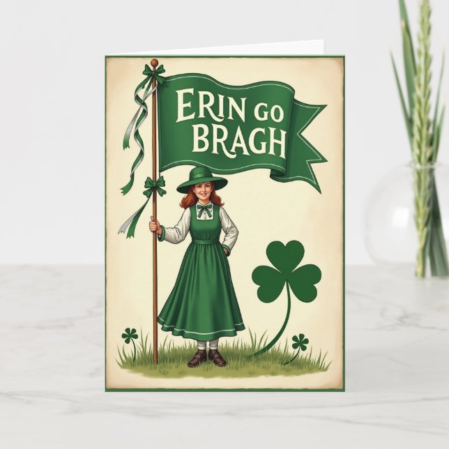 Emerald Banner Irish Pride Card Karte (Vorderseite)