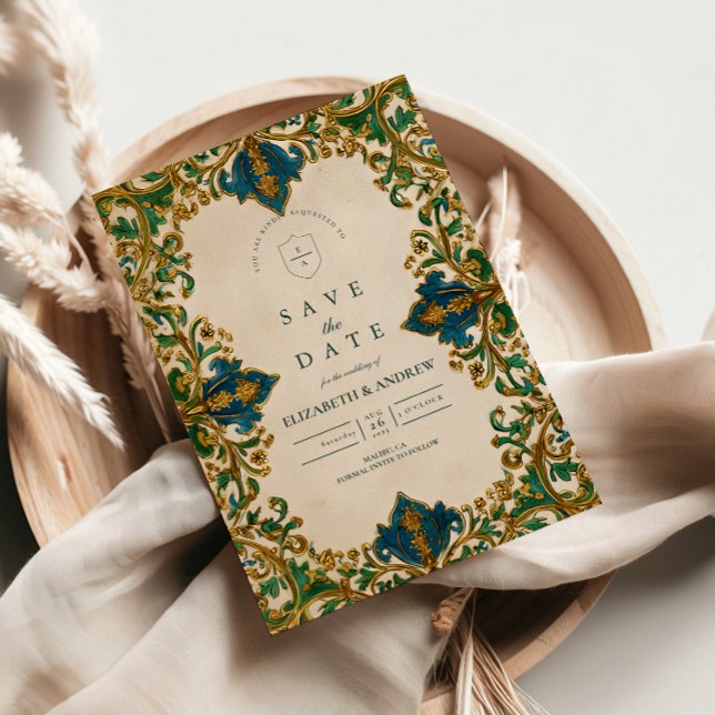 Emerald Barock Islamische Hochzeit Save The Date (Von Creator hochgeladen)