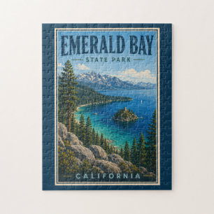 Emerald Bay State Park California Illustration