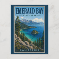 Emerald Bay State Park California Illustration