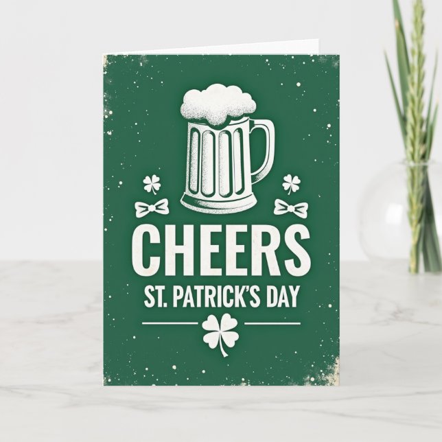 Emerald Beer Cheers Pattern Card Karte (Vorderseite)