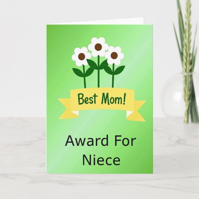 Emerald Best Mom Illustration Card Karte (Vorderseite)