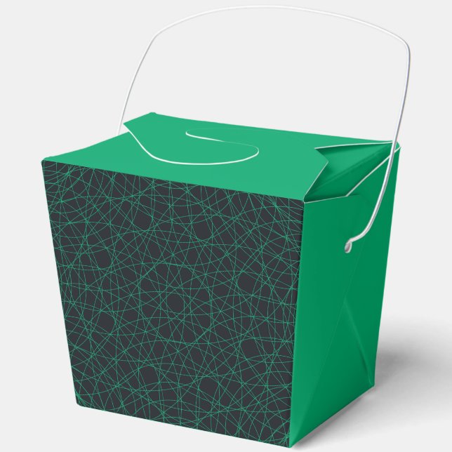 Emerald & Black Pattern Fevor Box - Anpassbar Geschenkschachtel (Vorderseite)