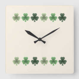 Emerald Blüh Quadratische Wanduhr