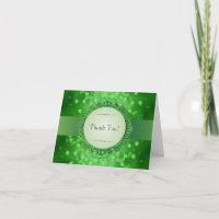 Emerald Bokeh 30 Jahre Dankeschön-Karte