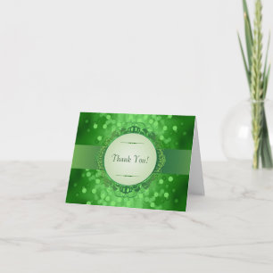 Emerald Bokeh 30 Jahre Dankeschön-Karte Dankeskarte