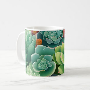 Emerald Botanical Succulent Elegante Kaffeetasse