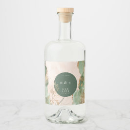 Emerald Botanicals Gold Moderner Eukalyptus Gin Ov Alkoholflaschenetikett