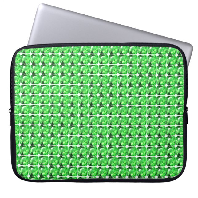 Emerald, Bright Green Laptopschutzhülle (Vorderseite)