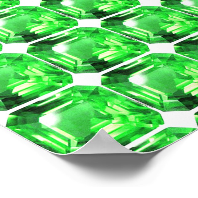 Emerald, Bright Green Poster (Ecke)