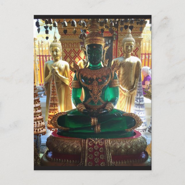 Emerald Buddha, Chiang Mai, Thailand Postkarte (Vorderseite)