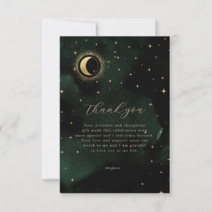 Emerald Celestial Quinceanera Carte de remerciemen