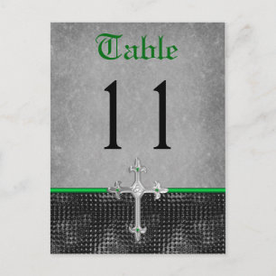 Emerald Celtic Cross Tischnummer Postcard