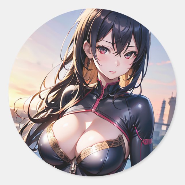 Emerald Charm Runder Aufkleber (Vorderseite)