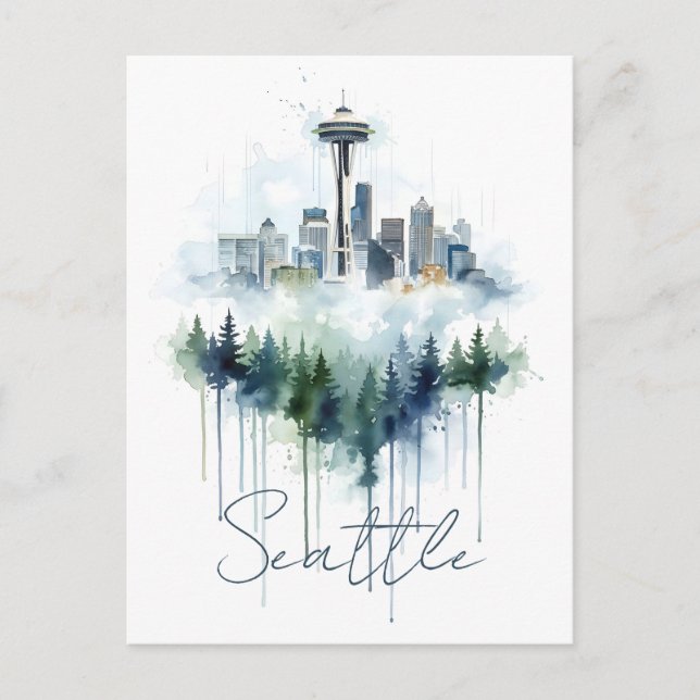 Emerald City Mist: Seattle Postkarte (Vorderseite)