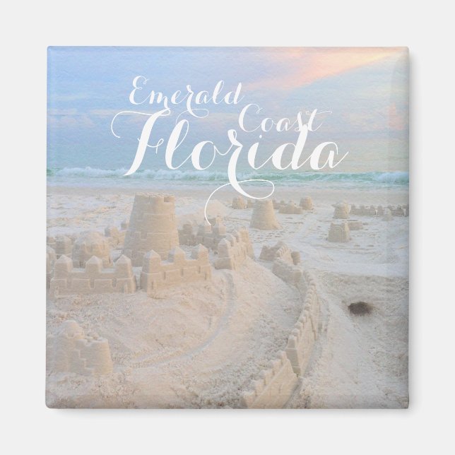 Emerald Coast, Florida Beach Castle Magnet (Vorne)