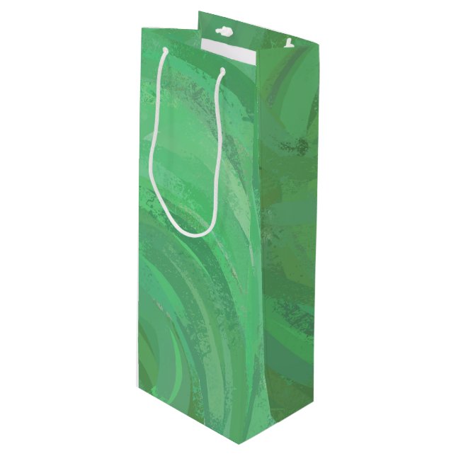 Emerald Cream Geschenktüte Für Weinflaschen (Vorderseite Schrägansicht)