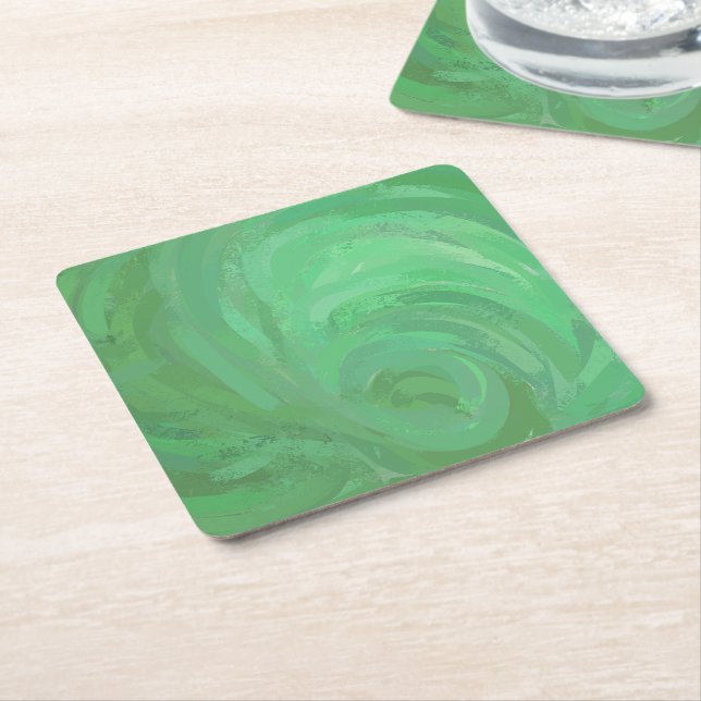 Emerald Cream Rechteckiger Pappuntersetzer (angewinkelt)