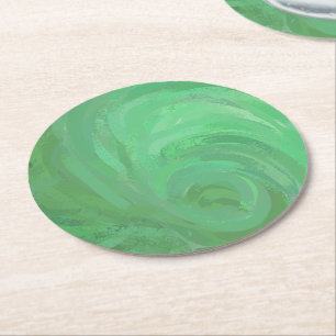 Emerald Cream Runder Pappuntersetzer
