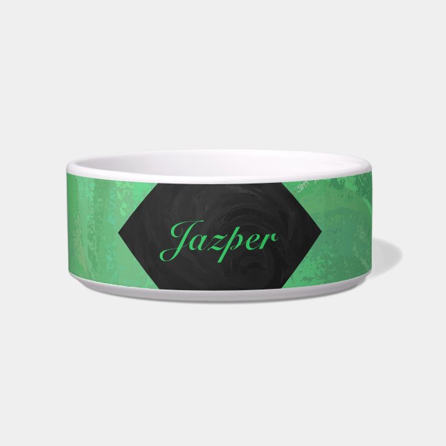 Emerald Cream und Black Monogram Napf (Vorderseite)