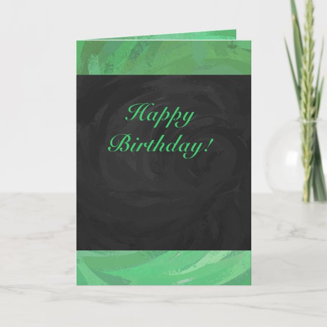 Emerald Cream und Black Party Karte (Vorderseite)