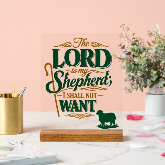 Emerald Crossing Psalm 23 VBS Church Acrylic (Mariage)