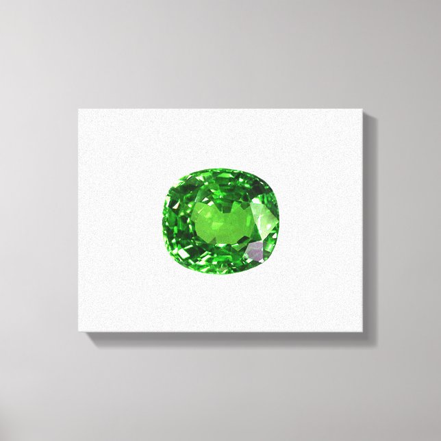 Emerald Cushion-cut Leinwanddruck (Vorderseite)